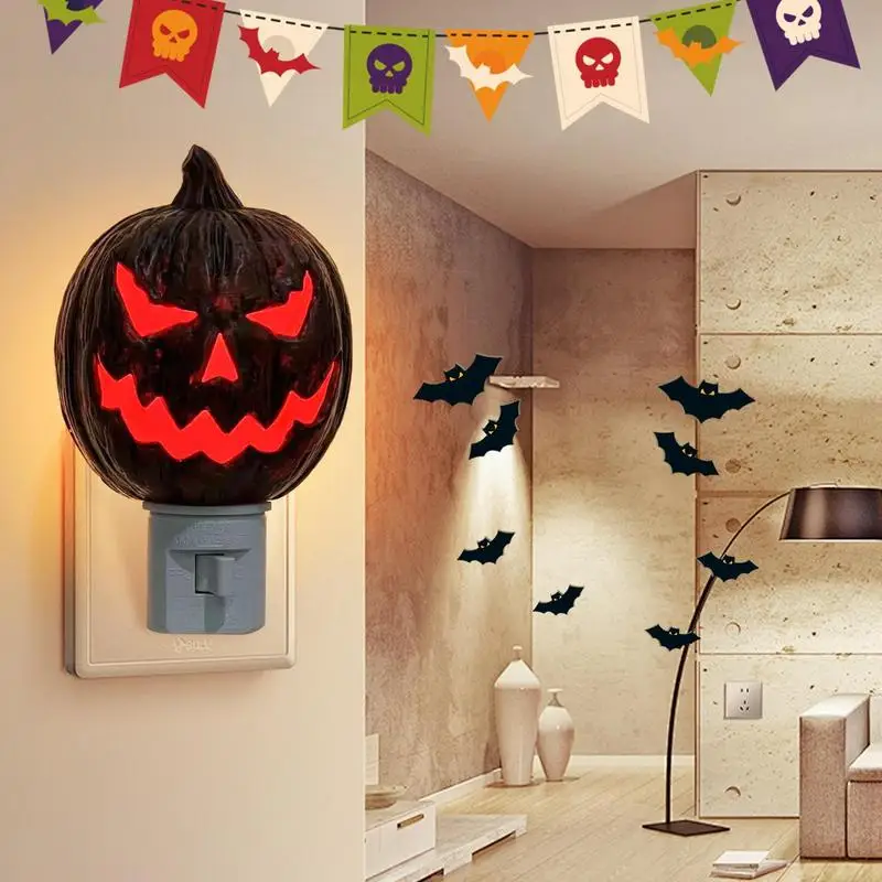 

New Fashionable Gothic Candles Lamp Nightlight Funny House Plug In Night Light Halloween Pumpkin Night Light Party Decorations