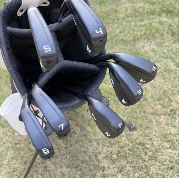 2026 Wvvx Fifth-Generation Soft Iron Forging Men’s Iron Club Set, Black (4/5/6/7/8/9/P) S/R Steel Shaft, Left-Handed.