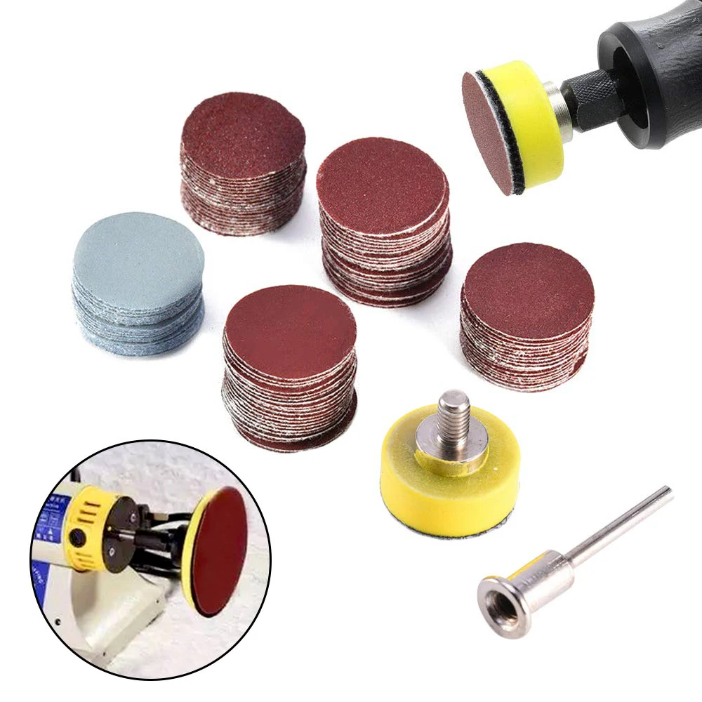 SMARLAN 100 Uds 25mm discos de lijado almohadilla 100-3000 Kit de almohadillas de pulido abrasivo de grano para herramienta rotativa Dremel juego de accesorios de papel de lija