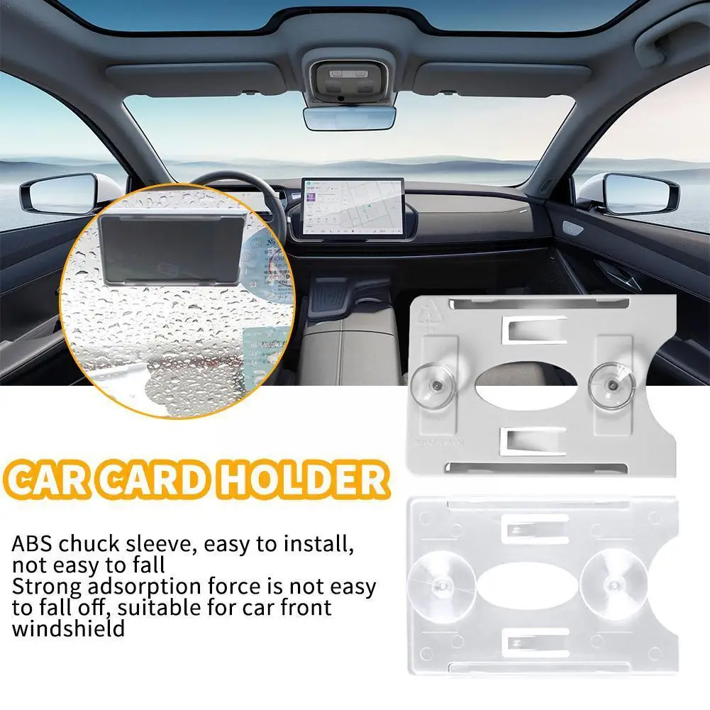 

Car Card Holder Car Organization Card Sleeve For Windshield Glass Tag ID IC Card Parking Ticket Holder Auto Accesso O3B6