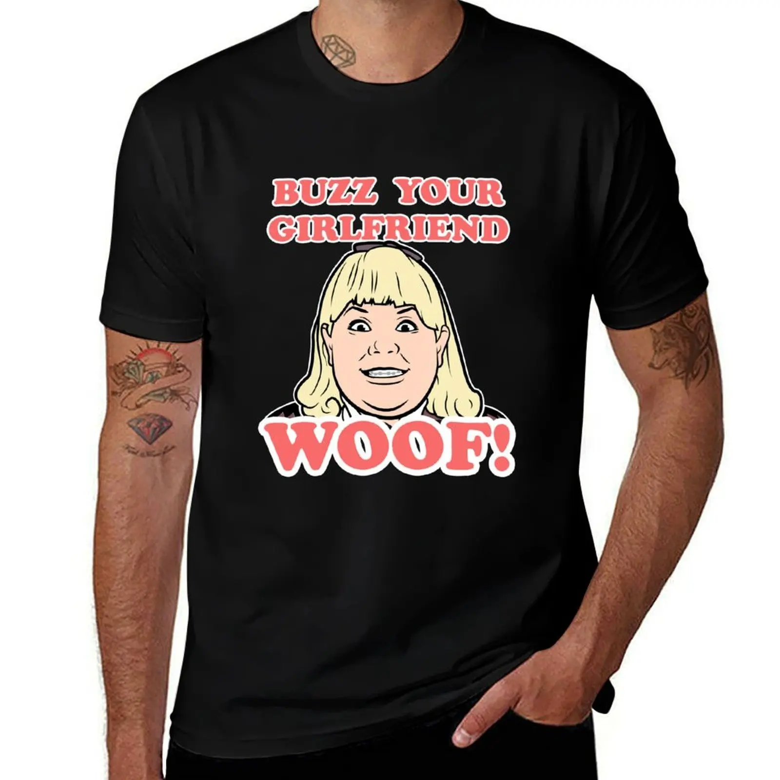 Buzz Girl Is Woof T-Shirt Trendy Casual Short Sleeve Shirt