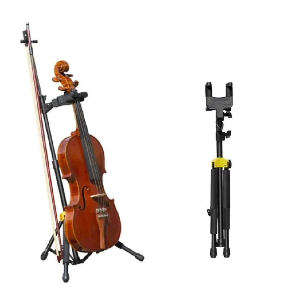 Flanger FL-13 Violin Stand Looped Violin Metal Stand Individual Bow Positions Black 3 Legged Support Bracket Violin Accessories