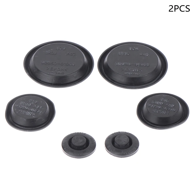 2Pcs Car Door Stopper Plate Screw Waterproof Clog 90950-01956 90950-01958 90950-01960 Body Floor Hole Rubber Plug