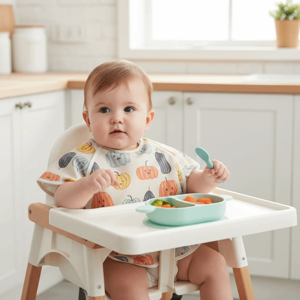 

New Waterproof Baby Bibs Soft Sleeveless Feeding Apron Cartoon Print Dirt Proof Burp Cloth Eating