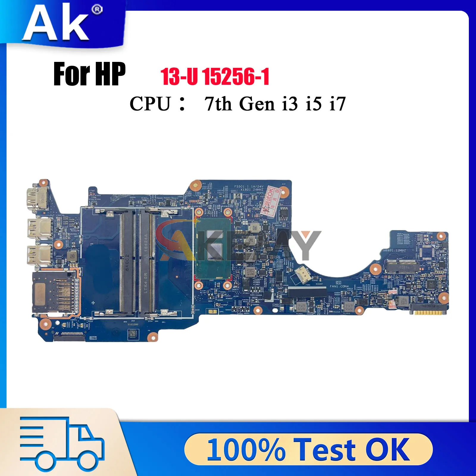 

Материнская плата для ноутбука HP Pavilion X360 13-U M3-U 15256-1 с процессором i3 i5 i7 DDR4 855963-601 903240-001, 100% полностью протестирована