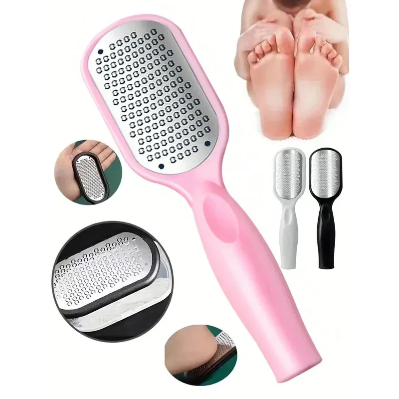 Double-Sided Stainless Steel Foot File, Professional Pedicure Tool for Heel Callus & Dead Skin Remover