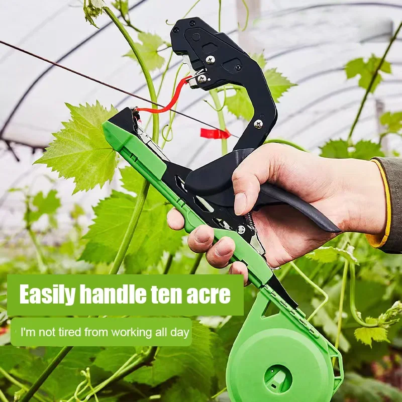 

New Tying Machine Plant Garden Plant Tapetool Tapener +5 Rolls Tape Set for Vegetable Grape Tomato Cucumber Pepper Flower