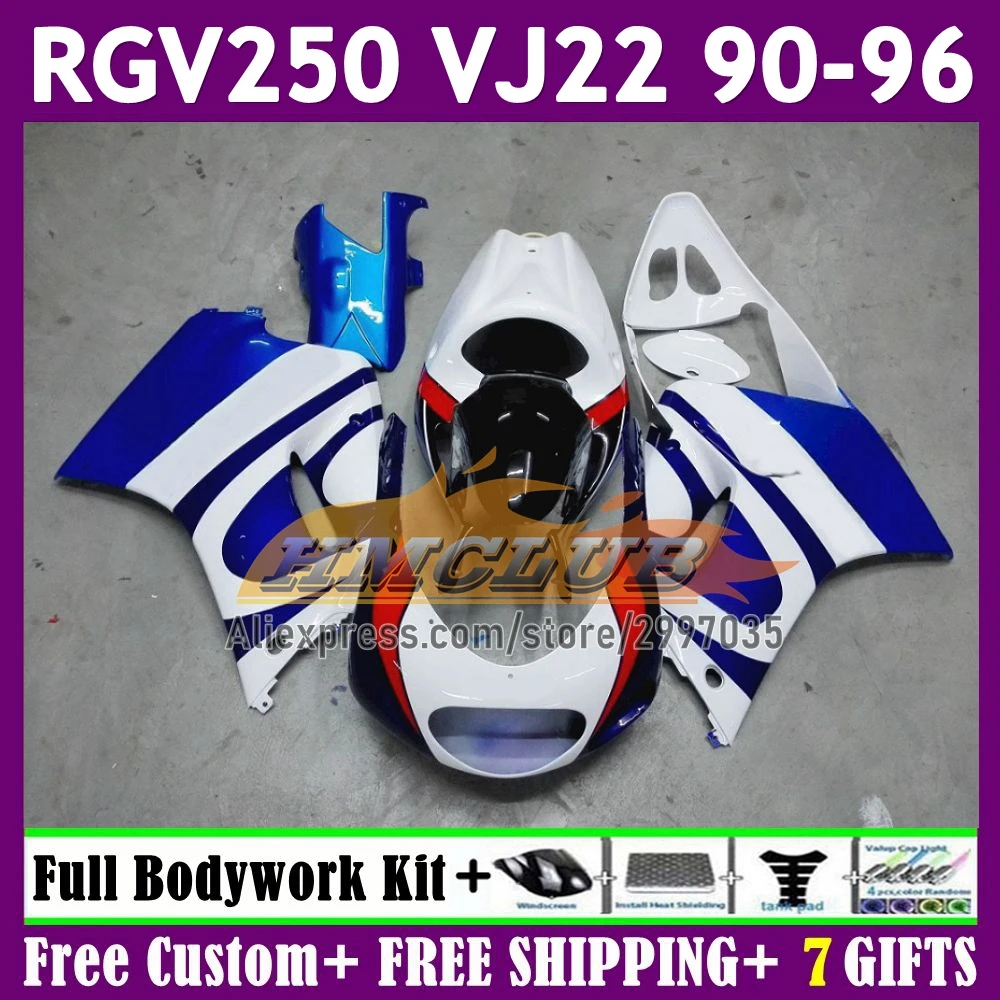 VJ22 For SUZUKI SAPC RGV250 59No.30 factory blue RGV-250 1990 1991 1992 1993 1994 1995 1996 RGV 250 90 91 92 93 94 95 96 Fairing