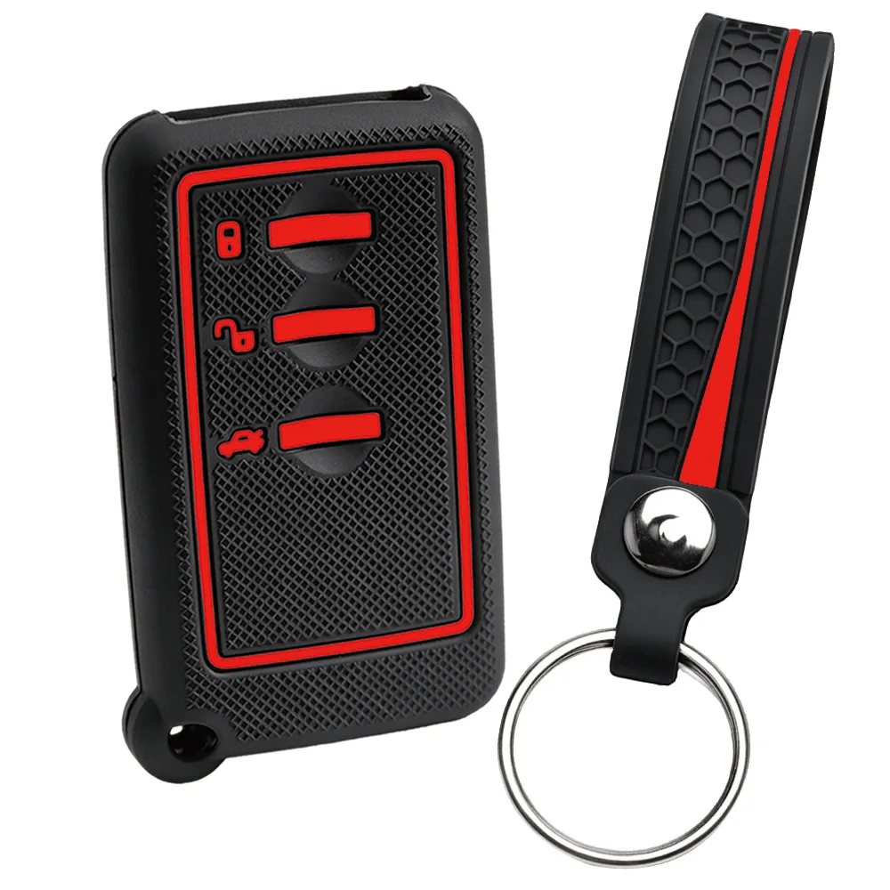 key protector For Subaru Forester Outback Crosstrek Impreza Ascent WRX BRZ Legacy XV with compact finger loop and key ring