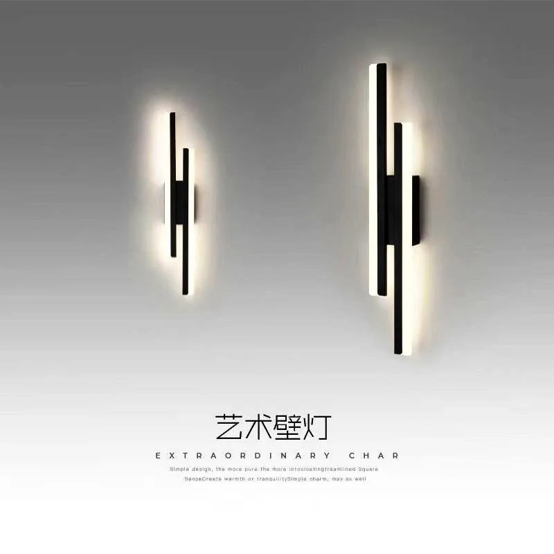 Bedside bedroom wall lamp TV background wall lamp light luxury simple aisle staircase living room minimalist LED wall lamp