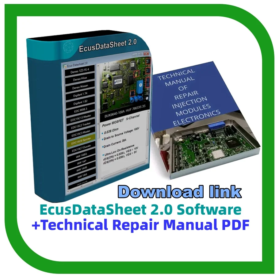 Ecus Datasheet 2.0 ECU Repair Software PCB Schematics with Electronic Components of Car ECU Additional Information For IAW Bosch