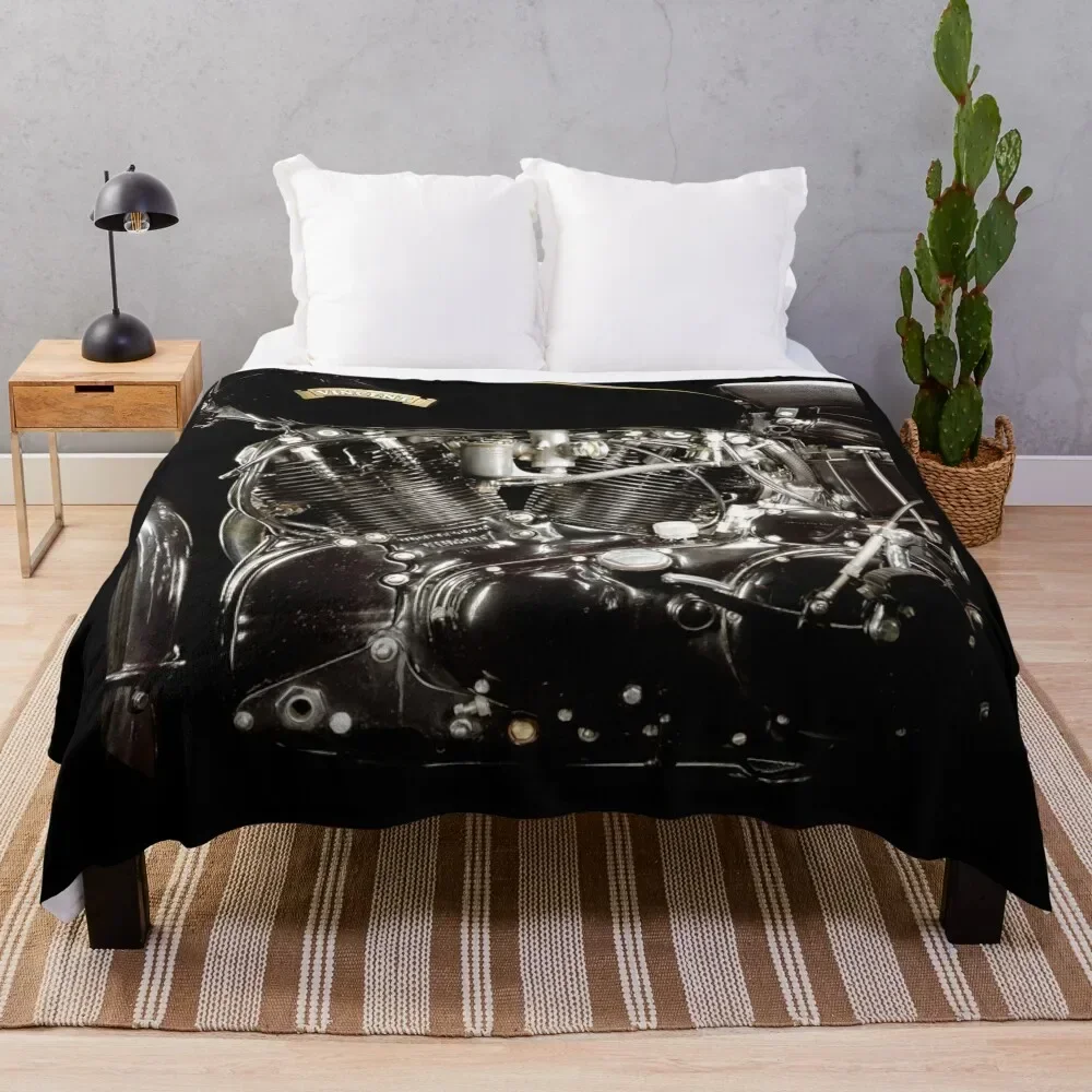 

Vincent Black Shadow Engine Throw Blanket Luxurious Soft Blanket Holiday Gift for Family