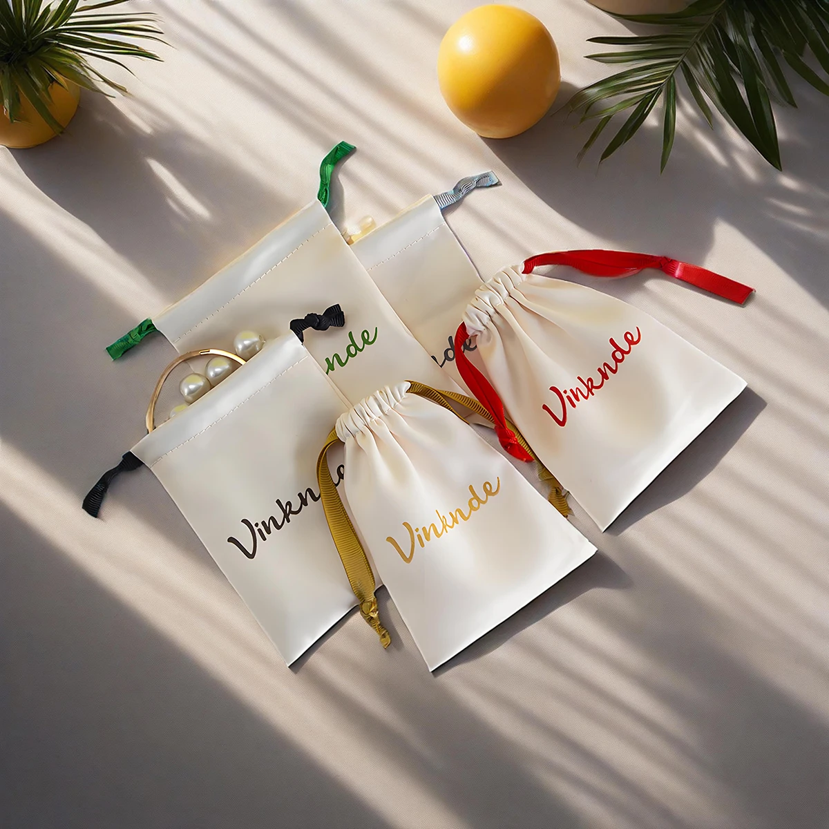 

200Pcs Ribbon Drawstring Satin Silk Bag Pouches Custom Logo Earrings Ring Jewelry Packaging Sack Wedding Favor Gift Storage Bags
