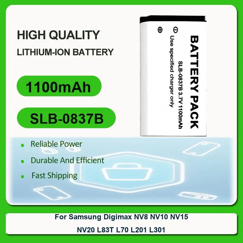 

Аккумулятор для Samsung SLB-0937 CL5 CL50 i8 L730 L830 NV4 NV33 PL10 ST10 Digimax NV8 NV10 NV15 NV20 L83T L70 L201 L301 SB-L110A