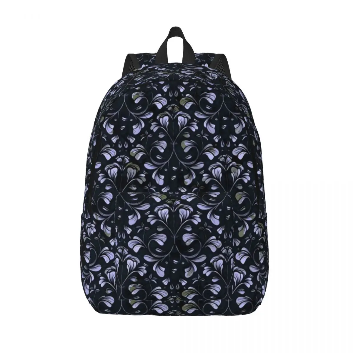 Baroque Print Backpack Vintage Floral Trekking Backpacks Unisex Design Big School Bags Streetwear Rucksack