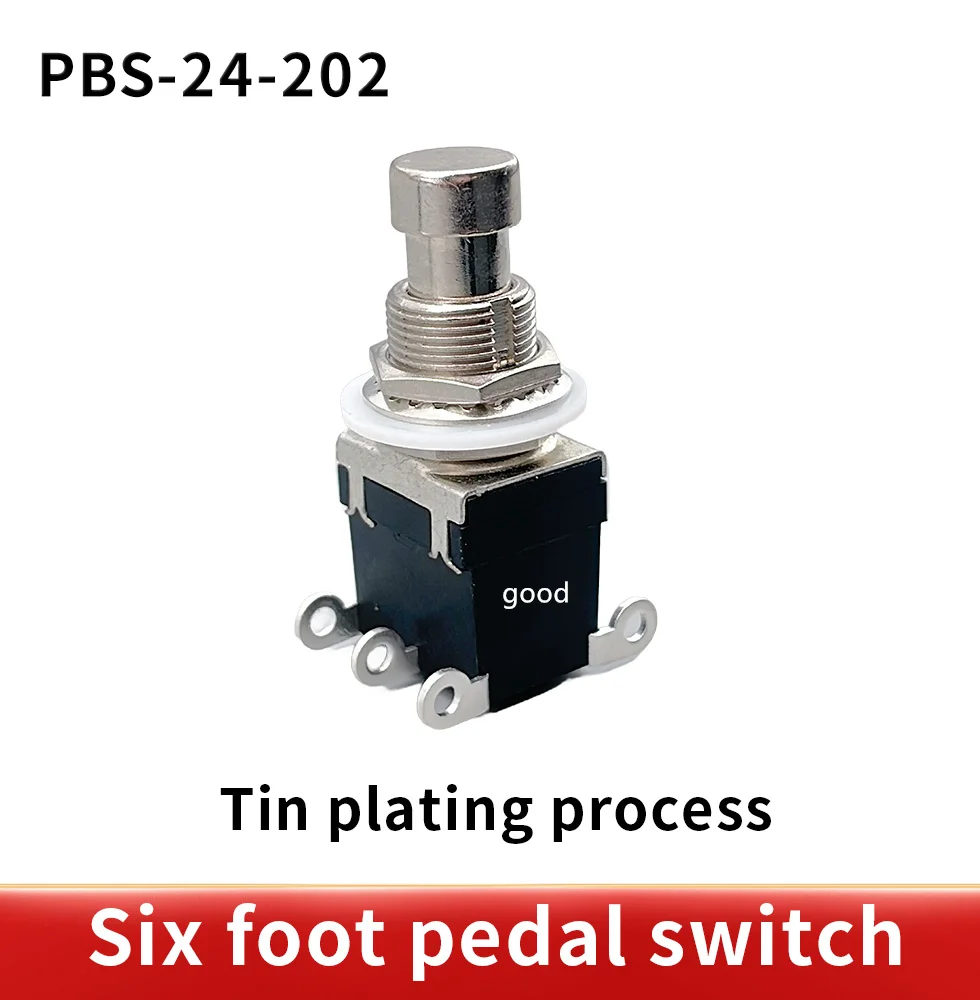 1pcs THGS-6Pins DPDT Momentary or lock Stomp Foot Switch for Guitar AC 250V/2A 125V/4A Guitar Switch