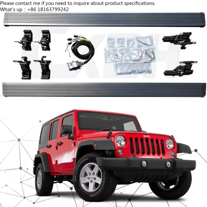 4 Adults Metal Pedal Car Electric Side Step Running Board for jeep wrangler 2015-2019