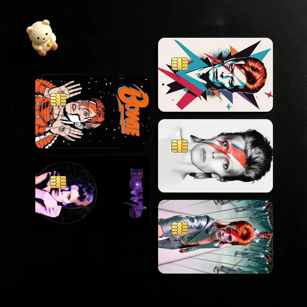 Star D-David B-Bowie Credit Card HD Stickers Game Card Decal Small Chip Waterproof Sticker Gift