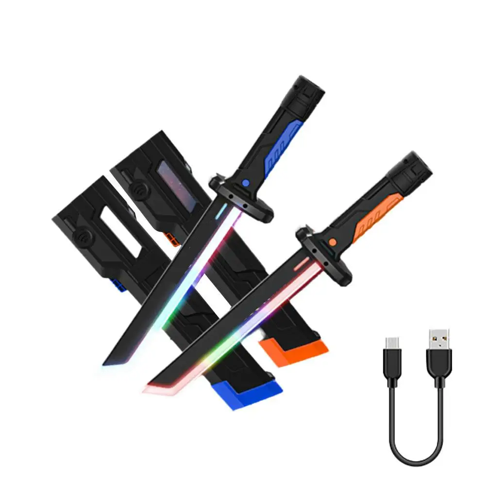 RGB Metall Lichtschwert Laser Schwert Spielzeug Licht Saber Multi-Farbe Flash LED Licht Glanz Cosplay Schwert Spielzeug Spiel Party interaktives Spielzeug
