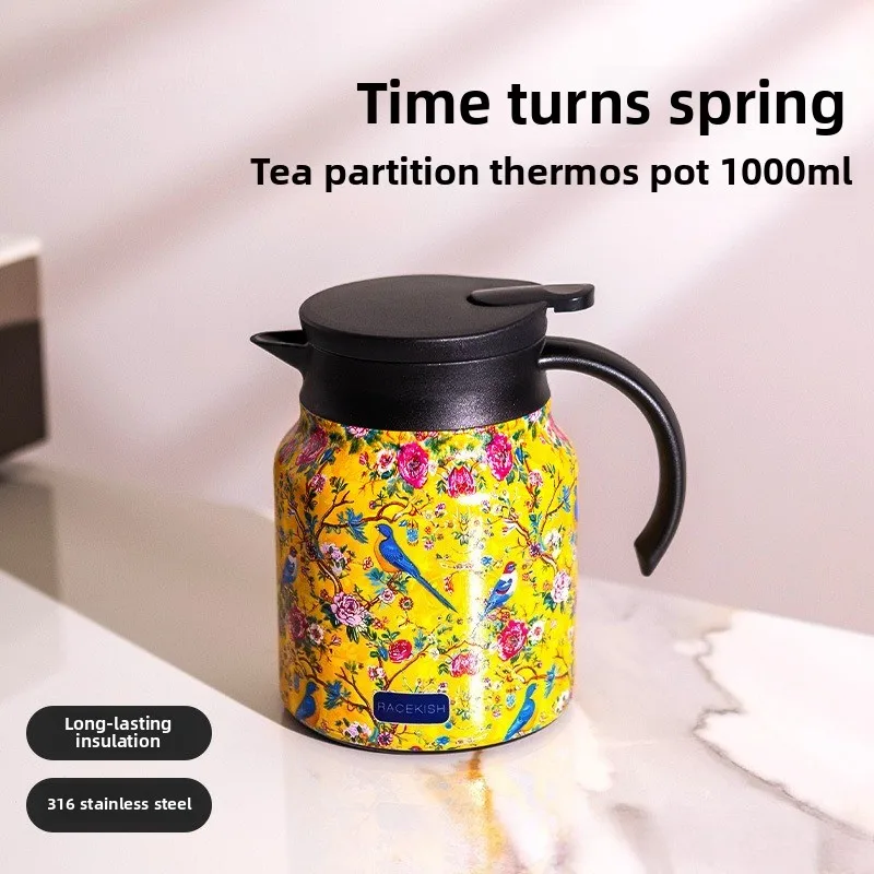 

Shiming Chunjian Thermal Insulation Pot 1000ml Home Daily Stainless Steel Hot Water Bottle Warm Kettle Stewed Teapot