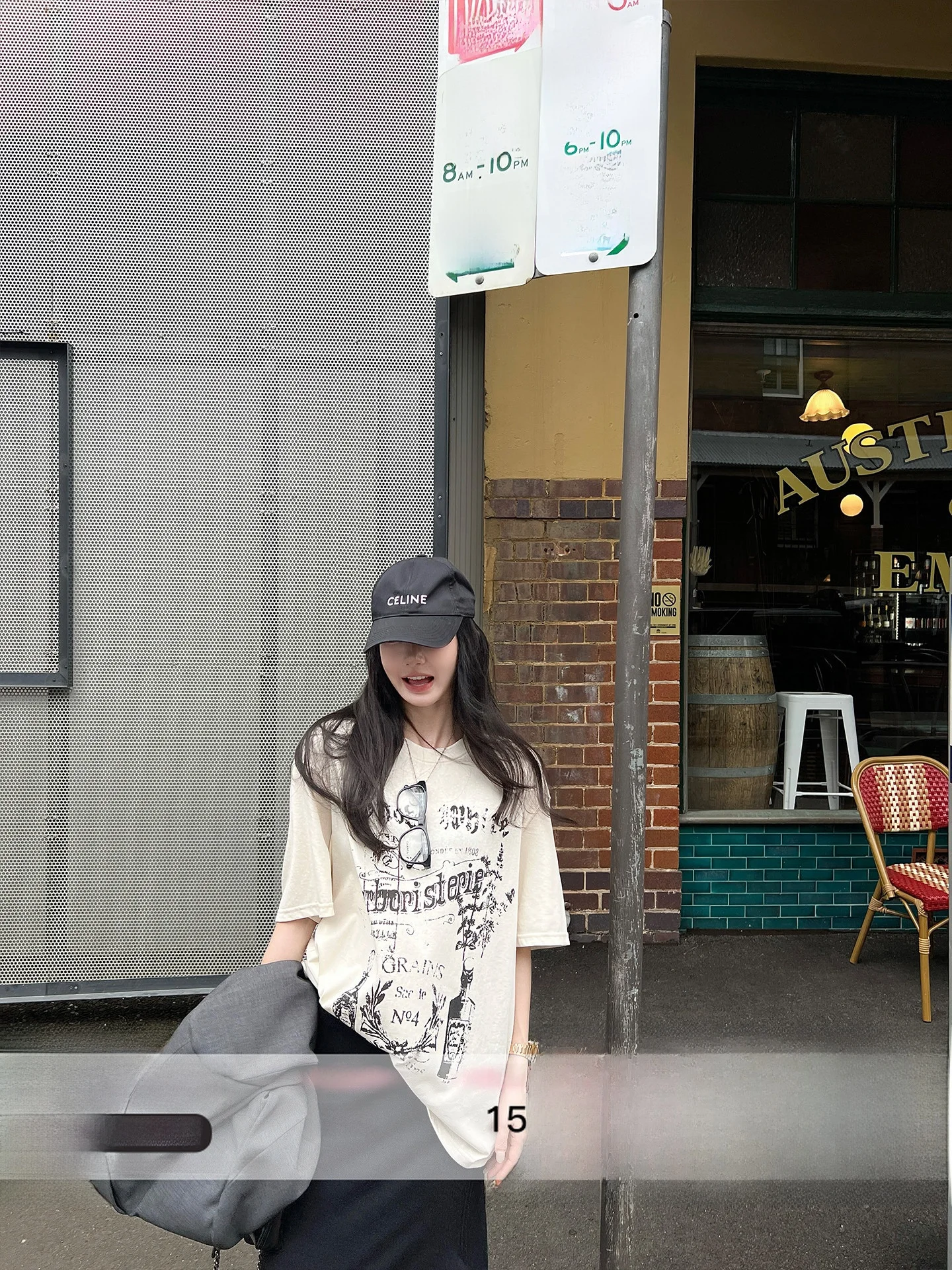 

Женская футболка свободного кроя с принтом, из смесового хлопка и полиэстера, с круглым вырезом, для повседневной носки