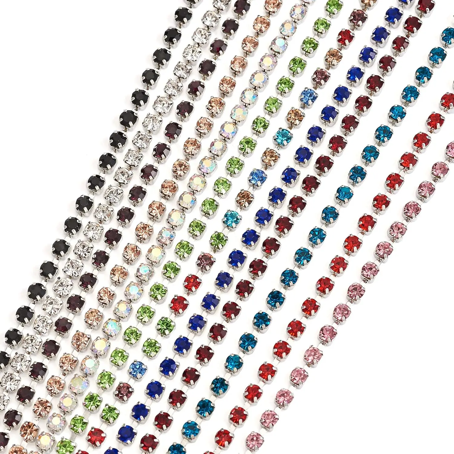 

10 ярдов цепочка со стразами, 1 рулон, цепочка с кристаллами и чашкой для поделок своими руками, свадебное платье, обувь, украшение одежды