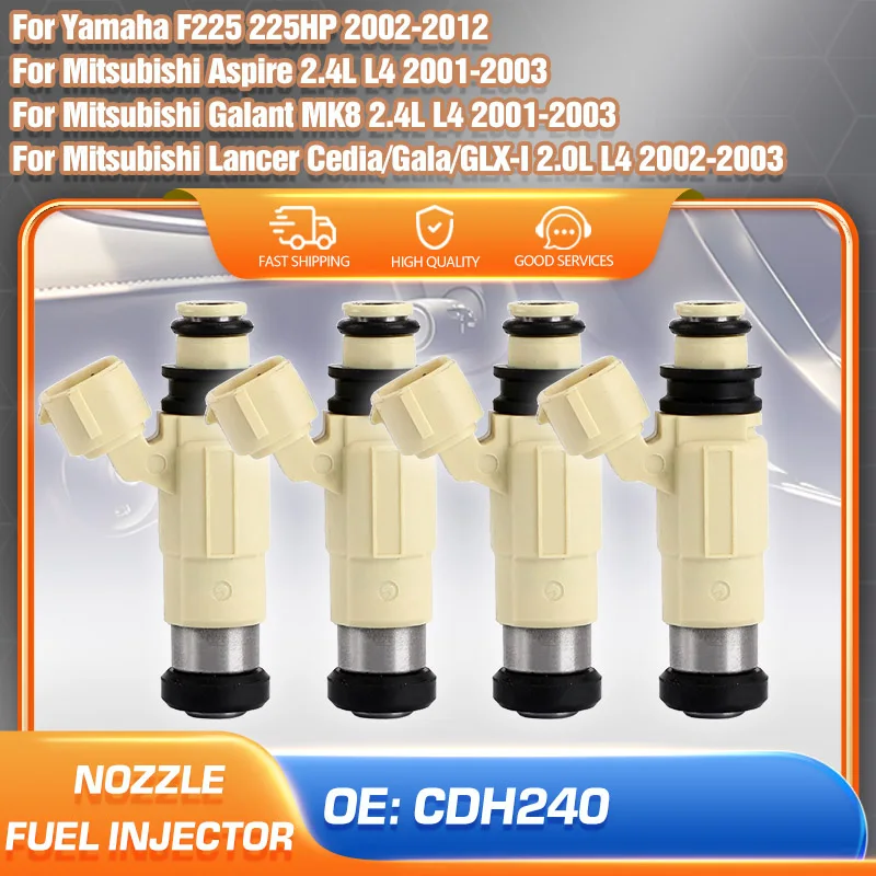 

2.4L Fuel Injector Nozzle For Mitsubishi Galant Aspire Mitsubishi Lancer 2001-2003 Yamaha F225 225 HP 2002-2012 Car Accessories