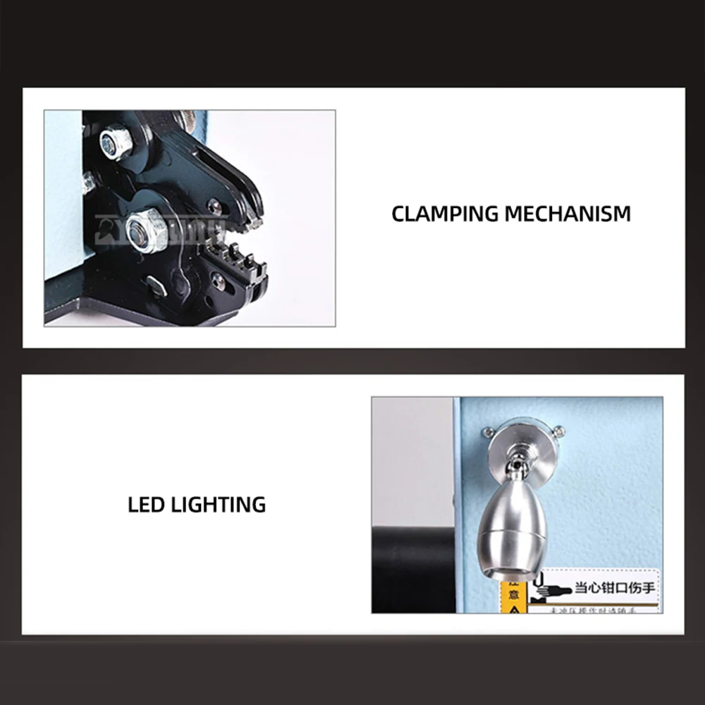 Electric terminal machine tube type, insulating terminal, pressing machine pressure cable, loose spool, pressing tool