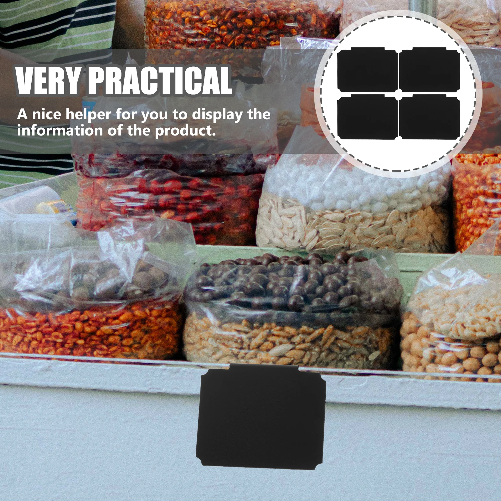 

12pcs Storage Box Basket Tags Pantry Labels Rewritable Basket Clip On Labels Tags Holders Blackboard Pantry Organization