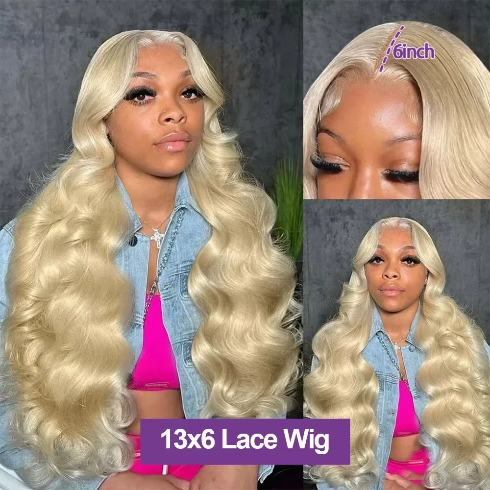 613 13x6 Lace Front Wig Human Hair 250 Density 32 Inch Blonde Wig Human Hair 613 HD Lace Frontal Wigs Human Hair