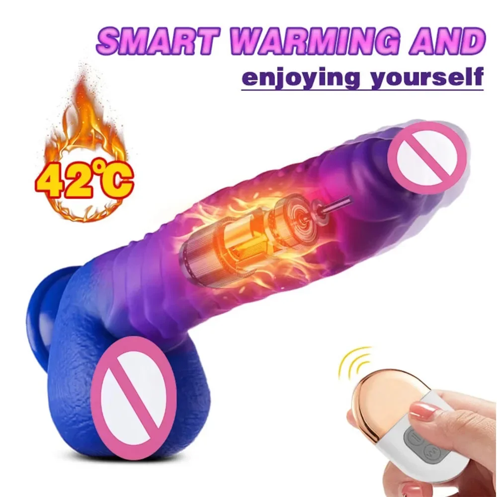 Big Suction Dildo G Spot Anal Masturbator Female Telescopic Dildo Vibrators for Women Men Realistic Penis Wireless Huge Toys