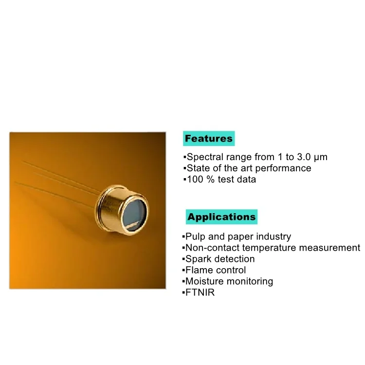 Temperature measurement and humidity measurement PbS detectors uncooled PB25-series lead sulfide detector