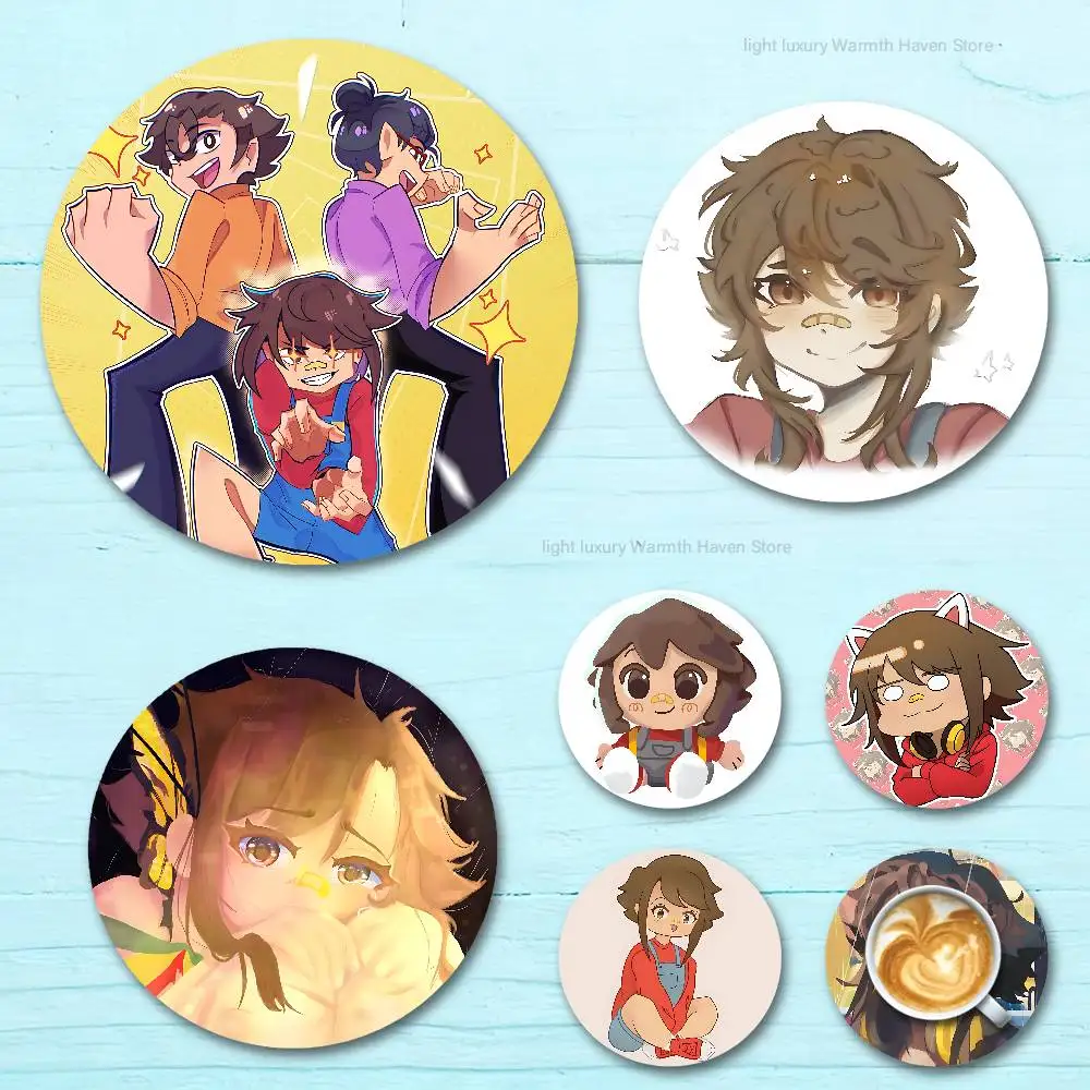 

U-Until T-Then Cathy Round Anime Wooden Coasters DIY Decorations Birthday Valentine Gifts