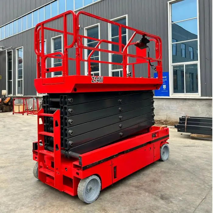 2025 VIFT Arrival Wheel Type Electric Scissor Lift 7.8m Working Height Mobile Hydraulic Aerial Working Platform Lithium Battery
