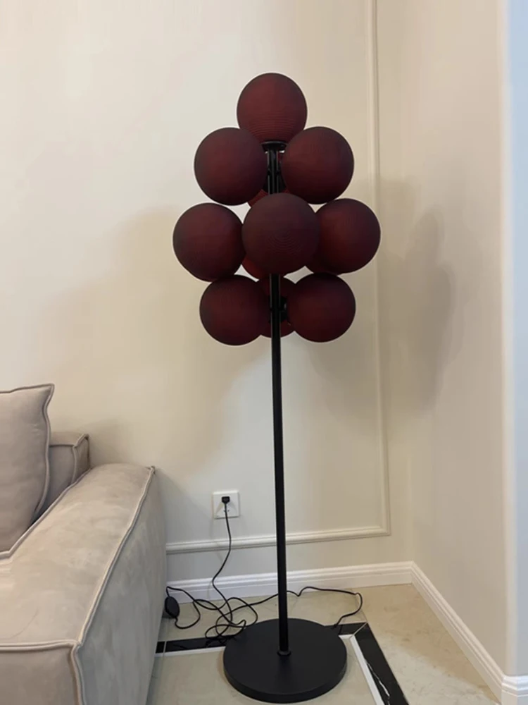 Nordic Led Grape Glass Lampa Biurkowa Lampy Podłogowe Salon Obok Sofa Stojak Światło Dekoracje Domowe Sypialnia Lampka Podłogowa