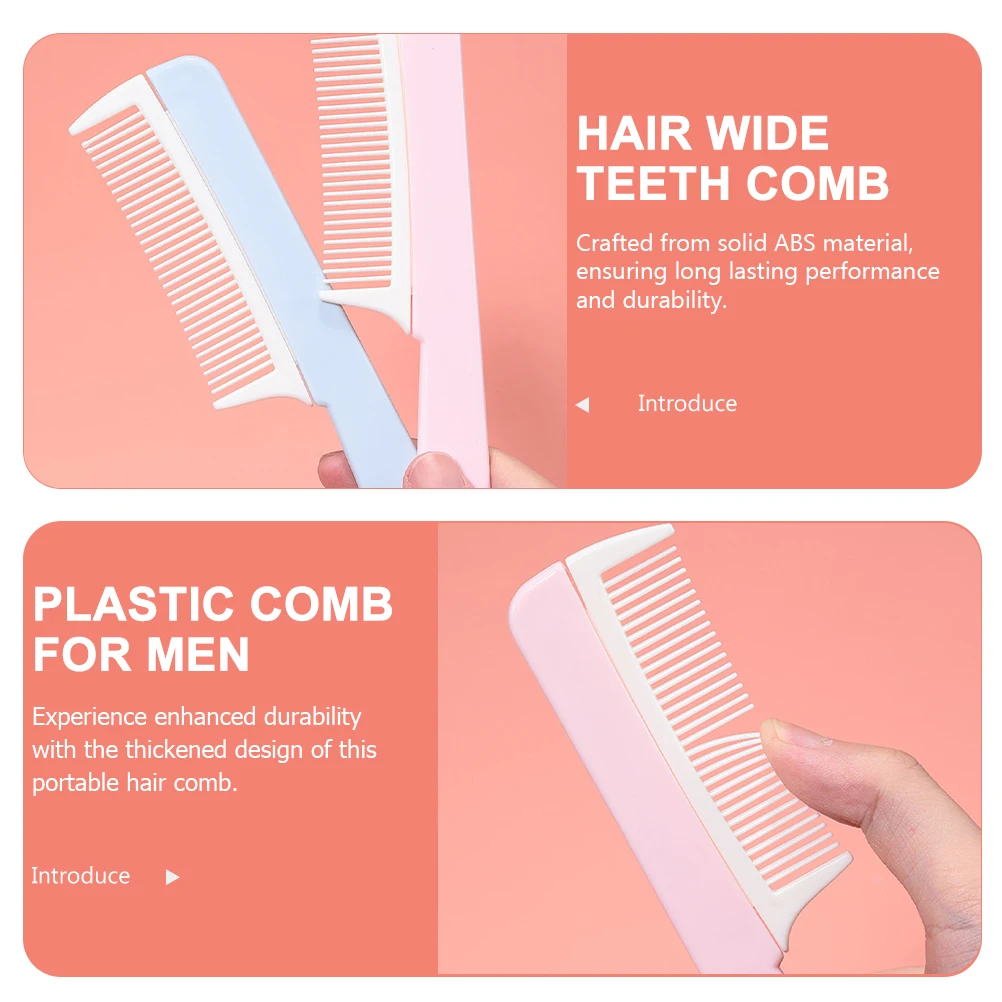 

3 Pcs Hair Comb Wide Tooth Combs Women for Curls Styling Thick Abs Curved Haircutting Man Curly