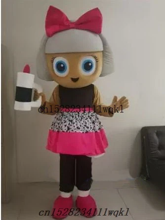

Cute Girl Doll Unicorn Mascot Costume Halloween Cosplay Costume Adult Advertising foam costumes Maskote theme Anime Carnival