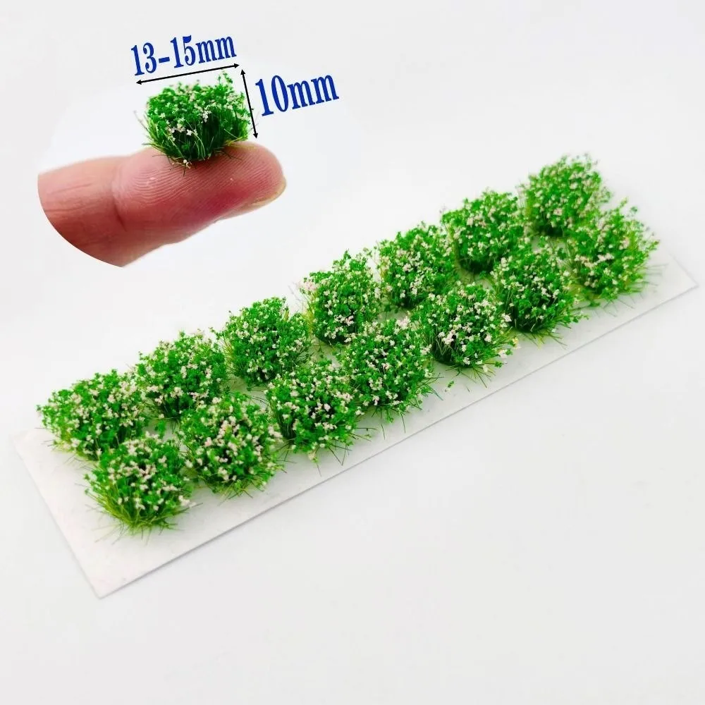 14pcs/set Multicolors DIY Miniature Garden Decor Plastic 13~15mm*10mm Durable Static Scenery Model Sand Table Flower Cluster