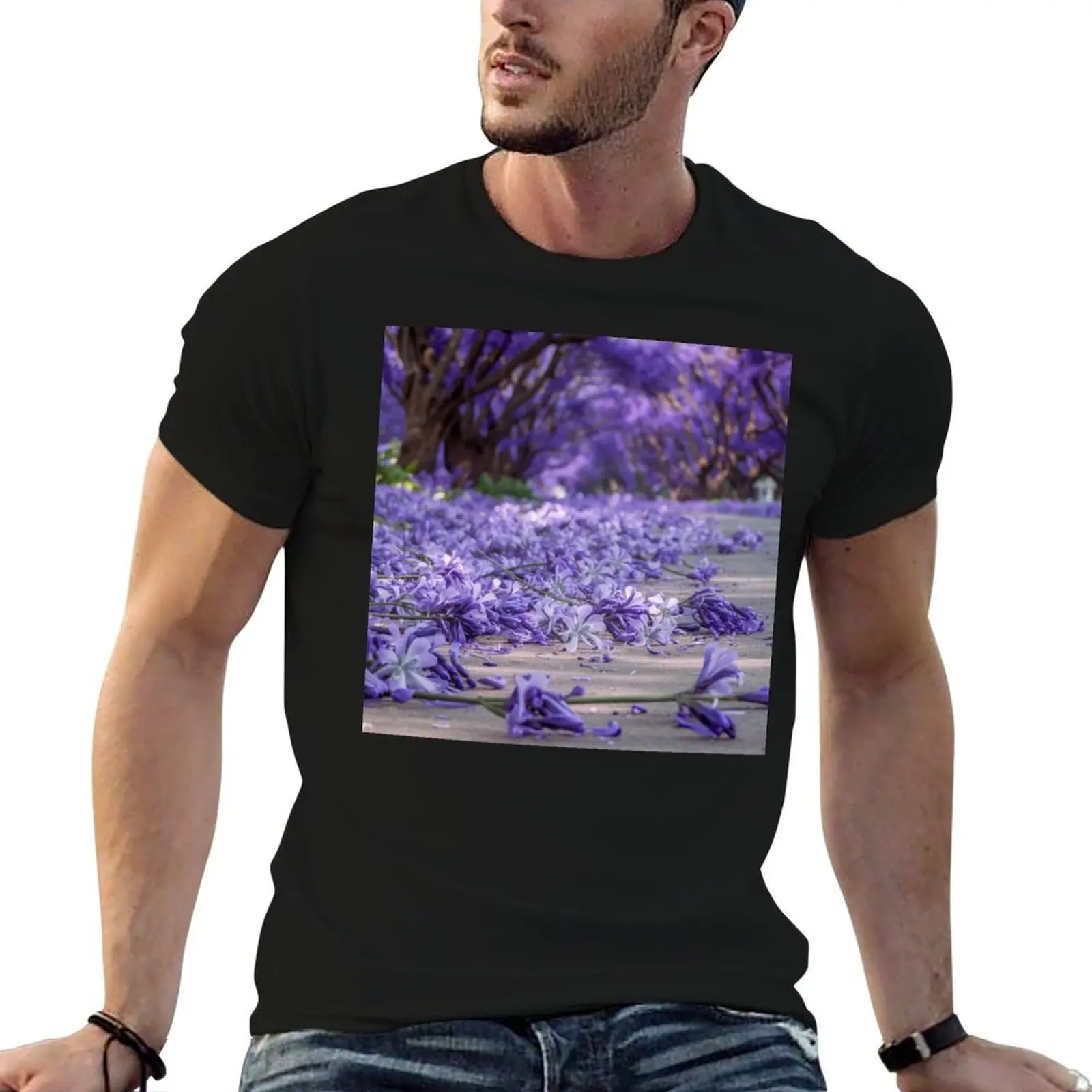jacaranda graphic man flowers t t man T-Shirt cotton shirt shirt