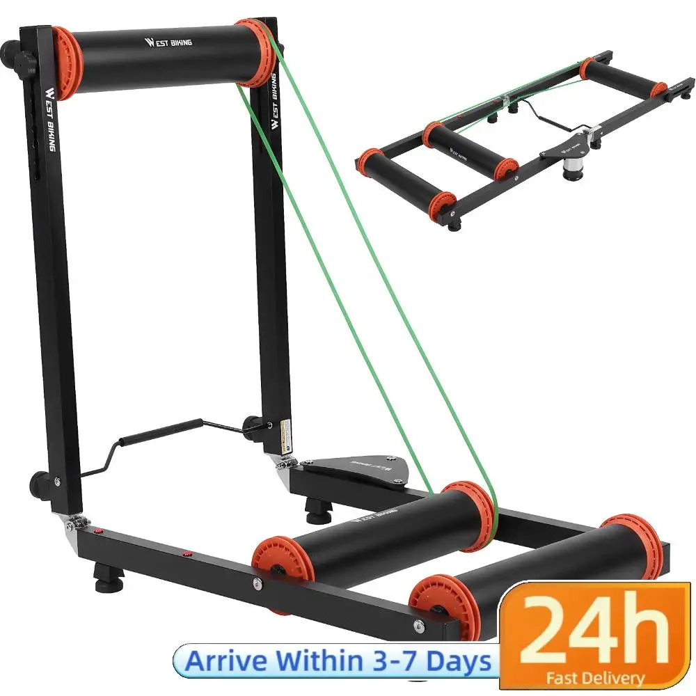 

Складной велотренажер-роллер для велосипедов, бесшумный, регулируемый, из алюминиевого сплава, для горных велосипедов 16-27.5 дюймов и шоссейных велосипедов 700C