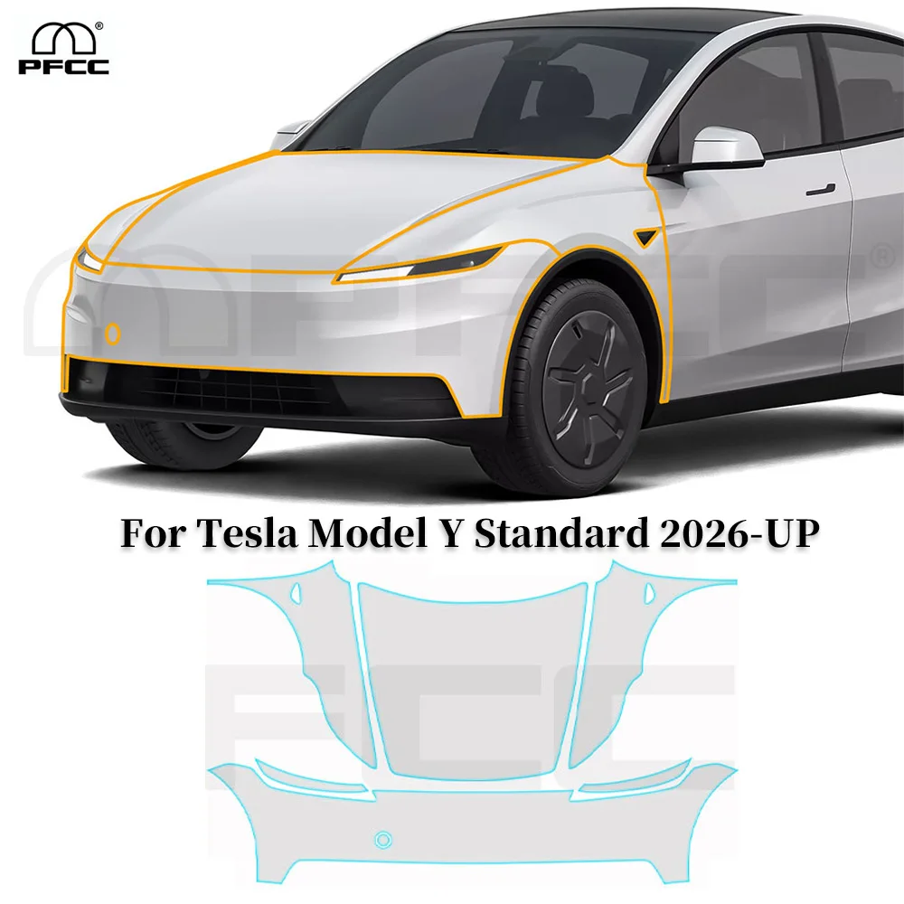 

Защитная пленка из ТПУ 9 мил, предварительно вырезанная, прозрачная, для Tesla Model Y Standard 2026-UP, антицарапийная, для защиты лакокрасочного покрытия автомобиля, аксессуары для авто