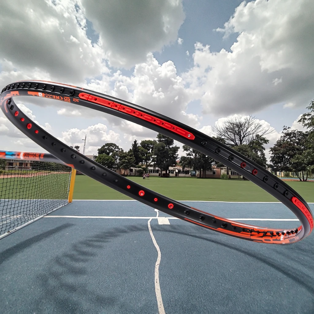 High-end Carbon fiber material badminton racket, high strength fabric grip, stable offensive defensive performance for professio