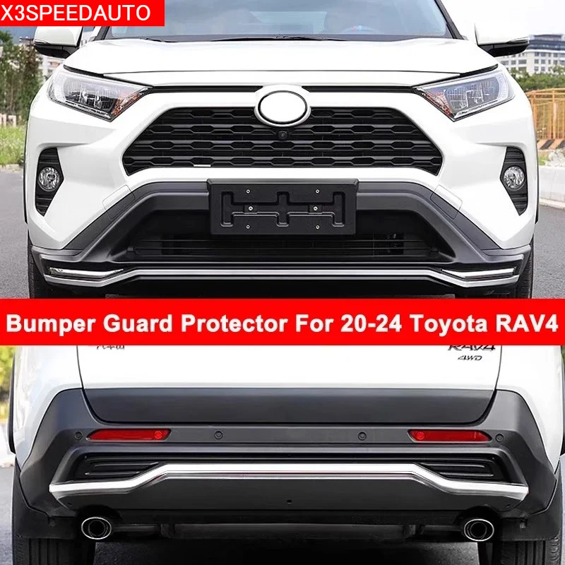 Protecteur de pare-chocs avant et arrière, barre de protection, plastique ABS, accessoires de modulation, deux documents, Toyota 2020 2022 2023 2024 RAV4