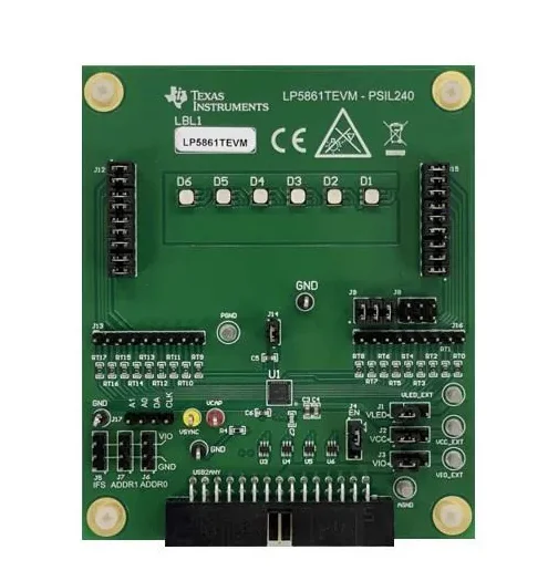 

Texas Instruments LP5861TEVM Инструменты разработки светодиодного освещения LP5861T оценочный модуль для 18-канального сильноточного светодиодного драйвера