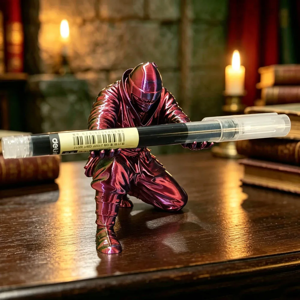 3D Printed Ninja Stationery Pen Holder Storage Pen Holder Stand Creative Gift Ornament Modern Desktop Hand-made Ornaments