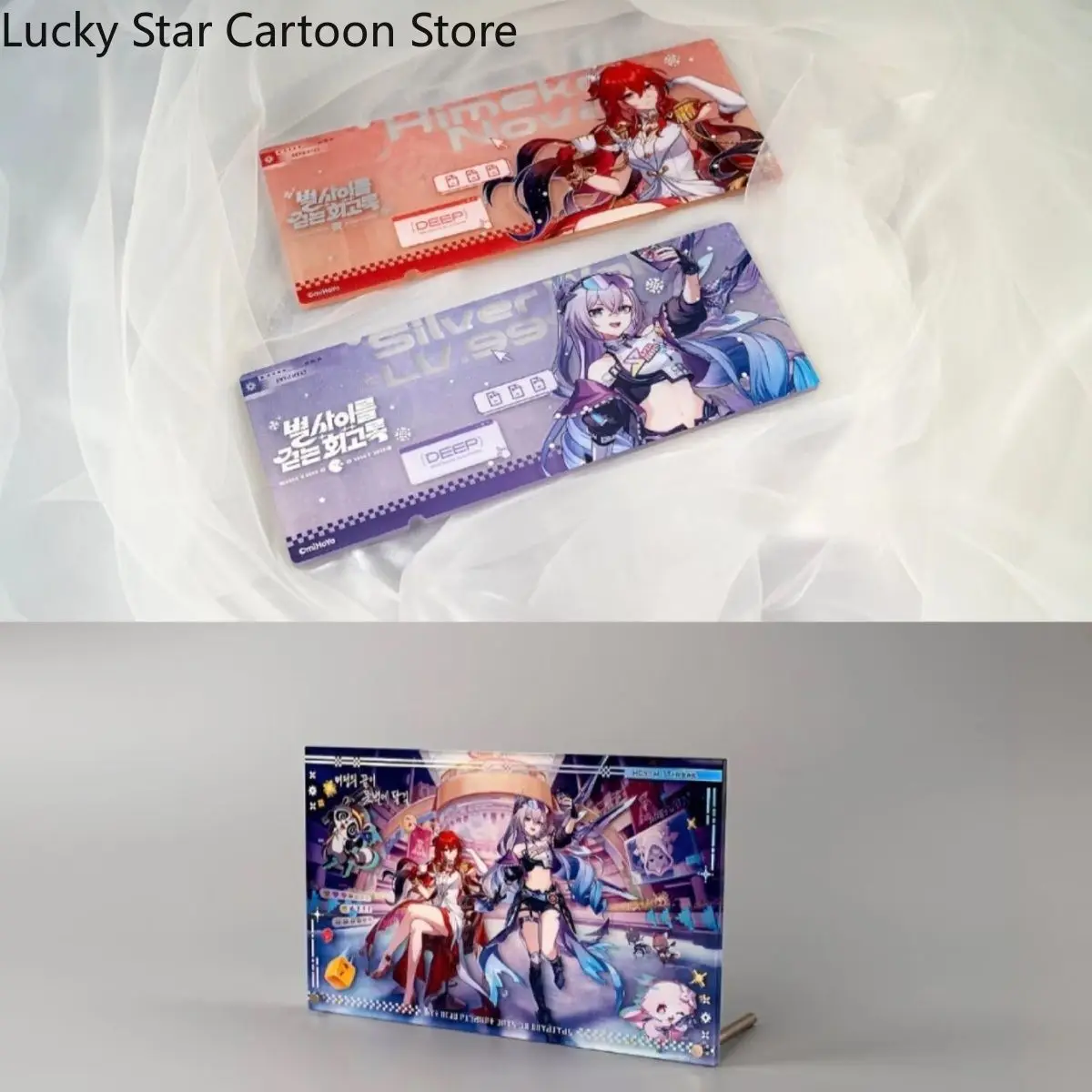 Game Anime Honkai: Star Rail Silver Wolf Murata Himeko Cosplay Acrylic Ticket Stub Decor Halloween Gift Role Play