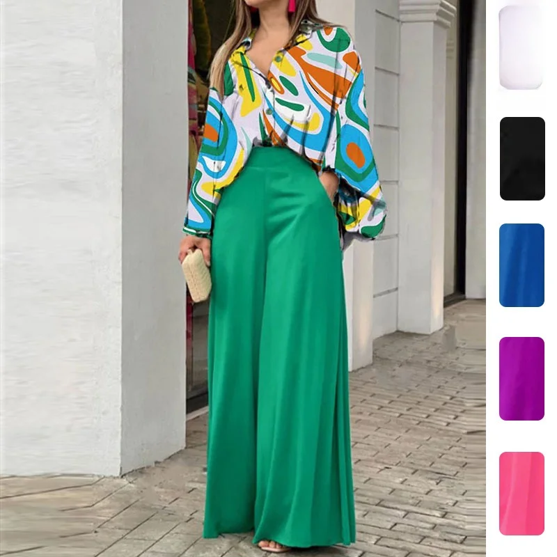 

Women's Wide Leg Trousers Shirt Pants Casual Sportswear 2026 Spring Season Quality Commute Fashion Chinese Manufacturer