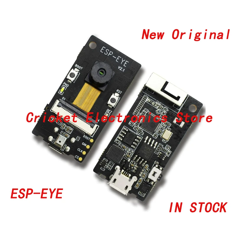 ESP-EYE ESP32 Development Board, integrates a digital microphone, an 8 MB PSRAM and a 4 MB flash