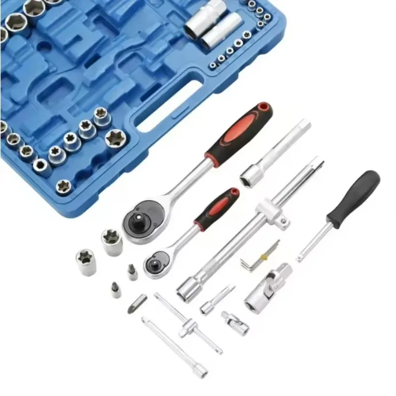 مجموعة أدوات احترافية مكونة من 108 قطعة، مجموعة مفاتيح ربط مع سقاطة ومفكات لإصلاح دراجة نارية شاحنة السيارات #1