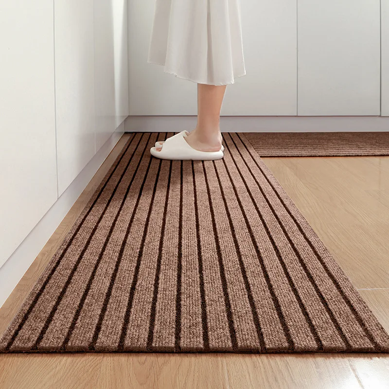 

Entrance Door Mat Flooring Kitchen Entrance Mat Water and Oil Absorbent Anti-slip Mat Bathroom Hallway Carpet Stripe Kitchen Rug